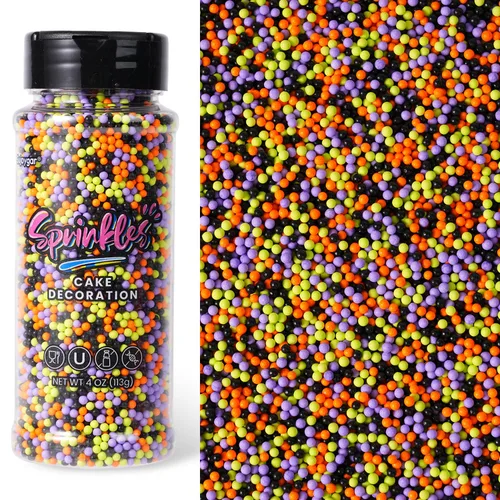 Vista 24 de Pastel Nonpareils Sprinkles, Sujoygar 4oz Edible Colored Cake Sprinkles Double-opening Design, 2mm Edible Dot Sprinkles for Cupcake Toppers Baking