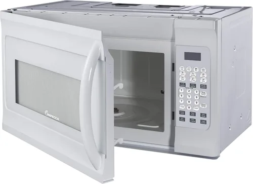 Vista 2 de Impecca Horno microondas de 1.6 pies cúbicos de 30 pulgadas, 1000 vatios, con luz de superficie, sistema de ventilación de 2 velocidades, controles