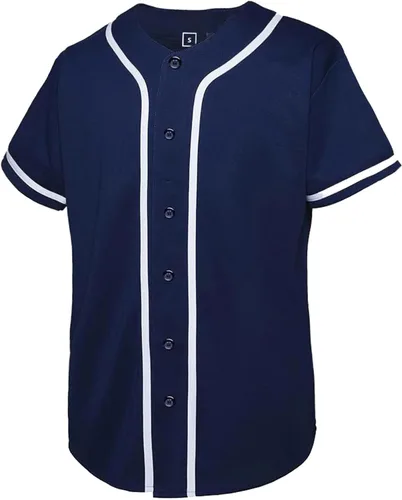 Vista 14 de KUAIPAO Camiseta de béisbol en blanco, camisa de manga corta, uniforme deportivo para hombres y mujeres (blanco, negro, rojo, azul, S-3XL)