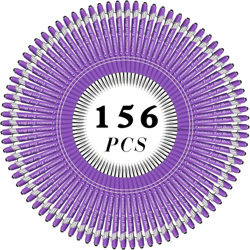 Vista 107 de Bolígrafos personalizados a granel con punta de lápiz capacitivo, 12 bolígrafos personalizados con logotipo de mensaje con nombre, bolígrafos