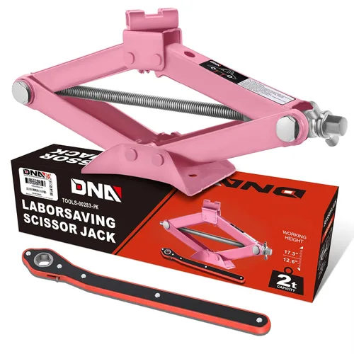 Vista 8 de DNA Motoring Gato de tijera para coche de 1,5 toneladas (3,306 libras) de Negro