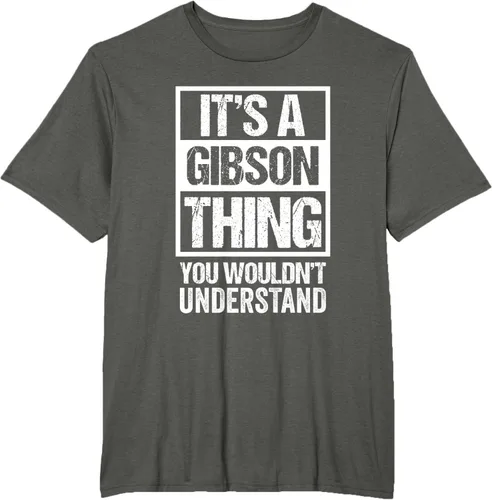 Vista 5 de It's A Gibson Thing You would Not Understand - Camiseta con nombre familiar, Negro, S
