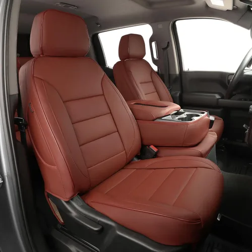 Vista 20 de EKR Fundas para Asientos Silverado de Ajuste Personalizado para (Cabina Doble) 2014 2015 2016 2017 2018 Chevrolet Silverado 1500 & HD 2500/3500