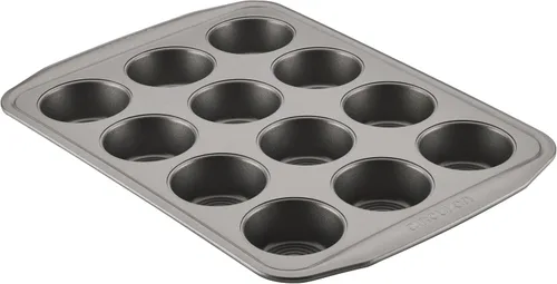 Vista 10 de Circulon Moldes antiadherentes para panecillos de 12 tazas, marrón, acero