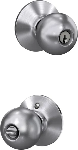 Vista 13 de SCHLAGE F10ORB609 Pomo de paso de órbita, latón antiguo