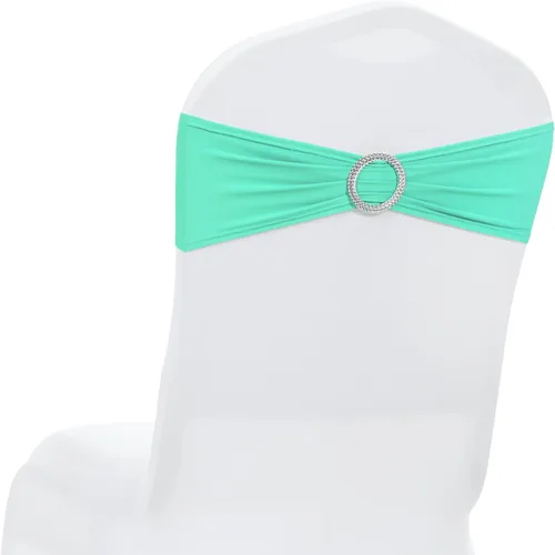 Vista 32 de MDS® Paquete de 10 bandas de elastano para silla con hebilla deslizante para decoración de bodas y eventos, bandas elásticas reutilizables