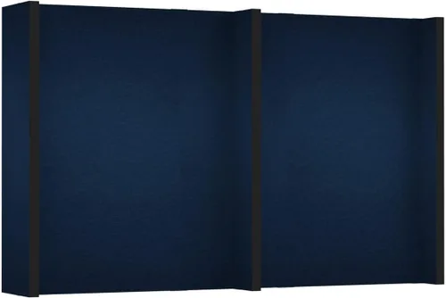 Vista 46 de EverPanel - Kit de pared modular de 7 x 7 pies, color azul oscuro SoundSorb con ribete negro, divisor de habitación, paneles de pared entrelazados