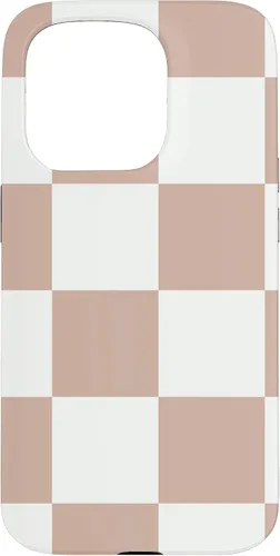 Vista 14 de Brown and White Classic Checkered Big Checkerboard Case for iPhone 17