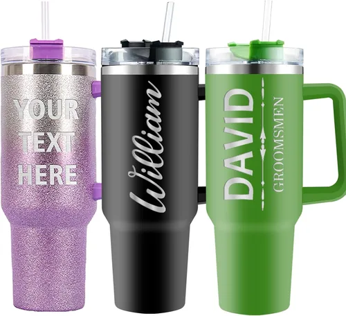 Vista 11 de Regalos personalizados para mujeres Vaso personalizado Tazas personalizadas Grabado con flor de nacimiento 20 oz Vaso personalizado con nombre