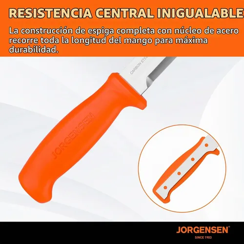 Vista 4 de Jorgensen - Cuchillo cincel de madera con funda, hoja de acero al carbono