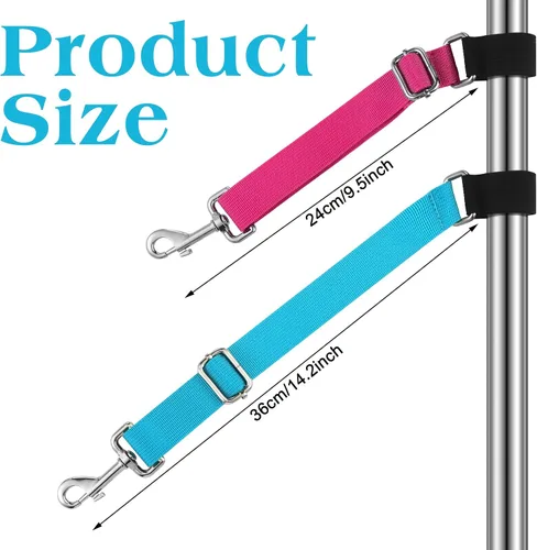 Vista 2 de Paterr 5 piezas de accesorios de brazo de aseo para perros y mascotas, correa de extensión, bucles de aseo ajustables, extensor de brazo de aseo