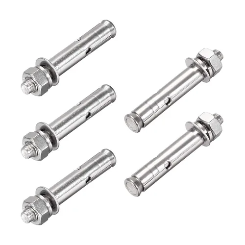 Vista 11 de 5 piezas de pernos de expansión de acero inoxidable 304 M6 x 1.969 in 304, tornillo de expansión hexagonal externo, anclaje de manguera, cubierta