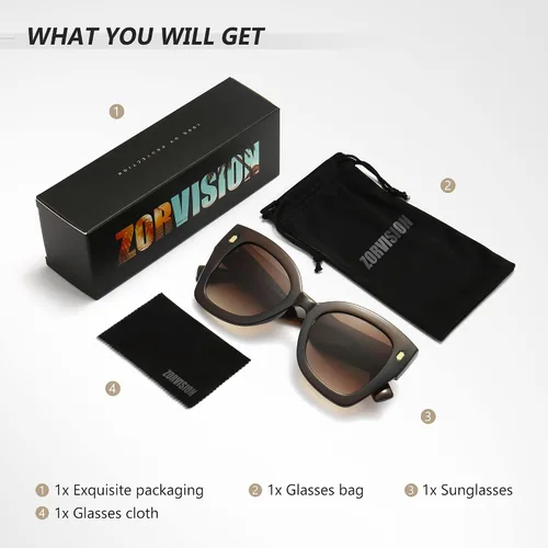 Vista 6 de Gafas de sol cuadradas de gran tamaño para mujer, de lujo, con protección UV400 retro