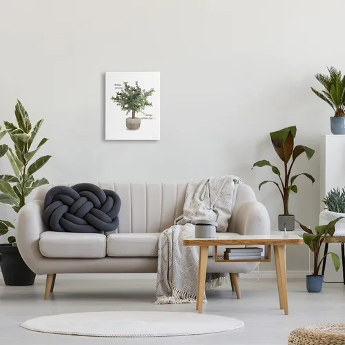 Vista 4 de Stupell Industries Lienzo decorativo para pared con plantas en maceta, diseño de House Fenway