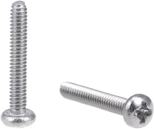 Vista 6 de uxcell Tornillos de máquina M2x3mm Pan Phillips Tornillo de cabeza cruzada 304 pernos de sujeción de acero inoxidable 60 piezas