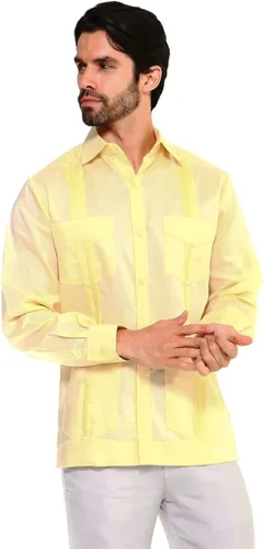 Vista 8 de Mojito Collection Camisa Guayabera Premium 100% Lino Manga Larga para Hombre