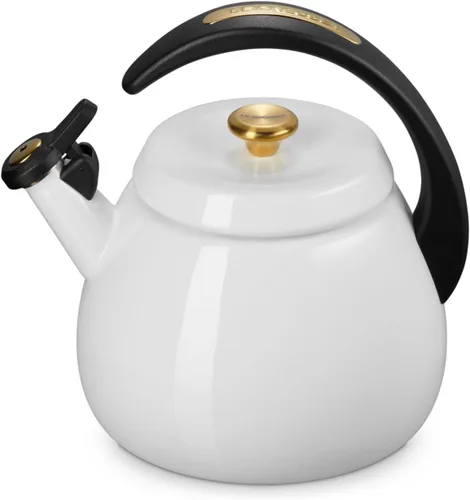 Vista 15 de Le Creuset - Tetera de cloche esmaltada en acero, 2.2 cuartos de galón, Cerise