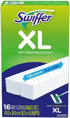 Vista 2 de SWIFFER SWEEPER - Paños desechables extragrandes para barrer, cajas de 16 unidades (paquete de 6)