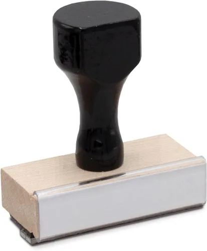 Vista 12 de Infusion Sello de madera tradicional con mango de madera negra (1" x 1")