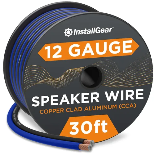 Vista 16 de InstallGear - Cable de altavoz de calibre 14, cable de 100 pies, 14 AWG Azul/Negro