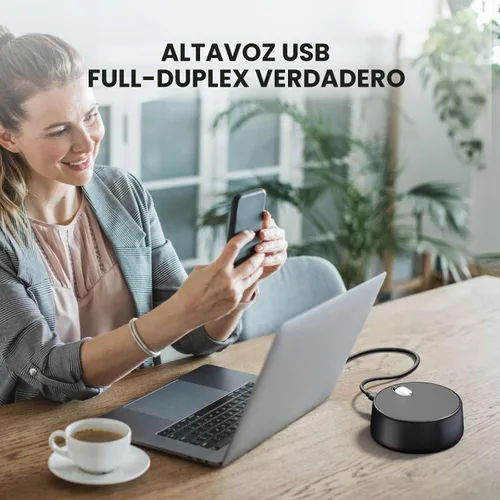 Vista 5 de Altavoces de computadora USB, altavoz de PC con micrófono, 2 modos