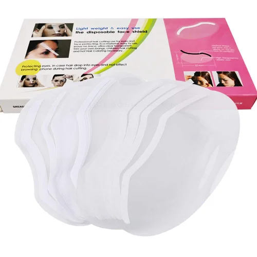 Vista 9 de Protector facial desechable transparente, para ducha, corte de pelo, laca y extensiones de pestañas, para cirugía de párpados y cejas, cuidado