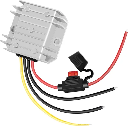 Vista 8 de Convertidor reductor DC-DC 6V 10A 60W 12V 24V a 6V Convertidor de transformador de potencia con fusible, regulador de voltaje impermeable..