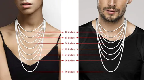 Vista 6 de Miabella 925 Sterling Silver Italian Solid 3.5mm Flexible Flat Herringbone Chain Necklace for Women, Made in Italy
