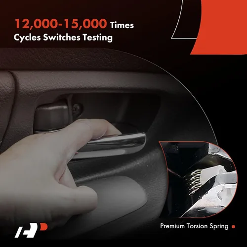 Vista 5 de A-Premium Manija de puerta interior delantera izquierda del lado del conductor con orificio de bloqueo compatible con Honda Civic 2002 2003 2004