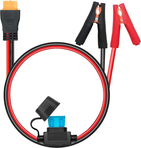 Vista 10 de Cable de Arranque EC5 de 10AWG con Abrazaderas de Batería, Clips de Cocodrilo de 12V a Conector EC5 Cable de Extensión de Carga para Arrancador
