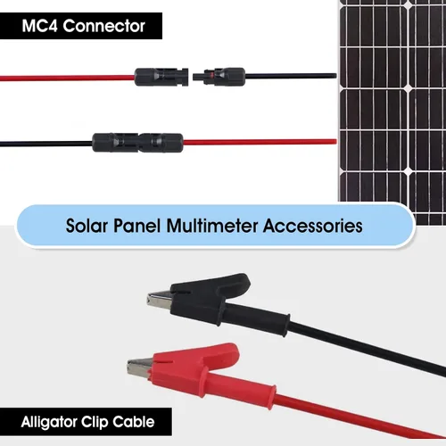 Vista 5 de Medidor de potencia de panel solar de 800 W, monitor multímetro de panel fotovoltaico de mano, amplificador de voltaje MPPT con pantalla LCD