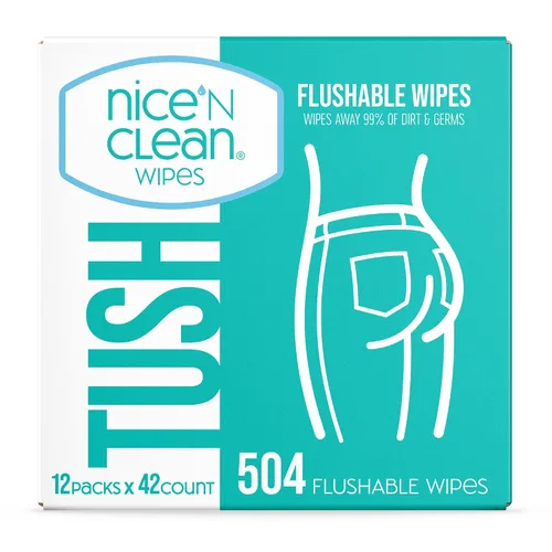 Vista 11 de Nice 'N Clean Toallitas desechables para adultos (8 x 42 unidades) Toallitas de limpieza personal hechas de fibras vegetales Infundidas con aloe