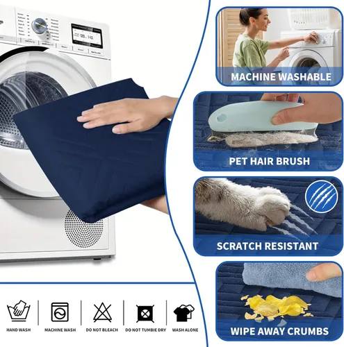 Vista 8 de XINEAGE - Funda 100% impermeable para silla y sofá para mascotas, funda antideslizante para sofá lavable, funda para silla con 1 cojín, protector