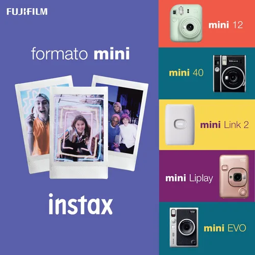 Vista 7 de Fujifilm Instax Mini Sky Blue película con 10 fotos