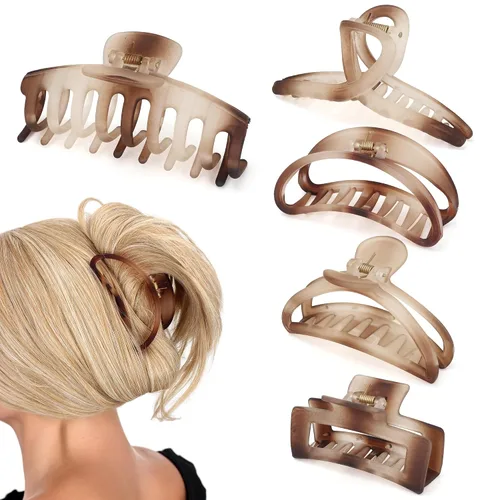 Vista 16 de 10 pinzas para el cabello medianas para cabello grueso/fino, agarre fuerte, antideslizante, pinza de mandíbula para el cabello, accesorios