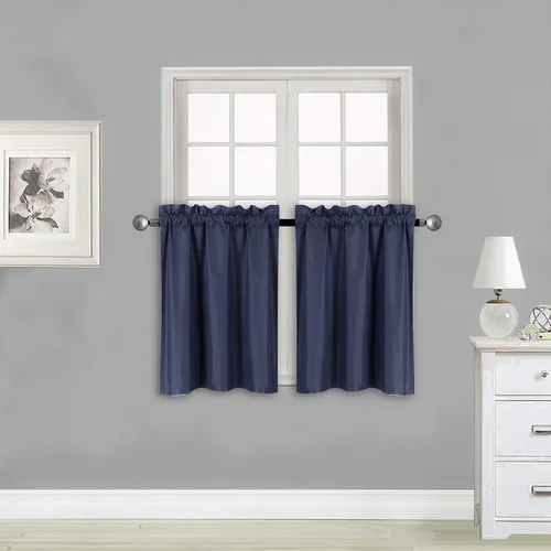 Vista 12 de Elegant Home - 2 paneles de cortina de tratamiento de ventana pequeña, con aislamiento, panel corto de 28 pulgadas de ancho x 24 pulgadas de largo