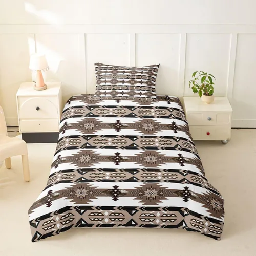 Vista 66 de Erosebridal Juego de funda de edredón estilo bohemio occidental tamaño individual, diseño de vaca atrapasueños del suroeste, juego de ropa de cama