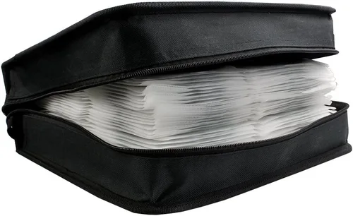 Vista 7 de BlueCubi 288 Capacidad portátil CD DVD carpeta libro fundas disco almacenamiento bolsa de transporte