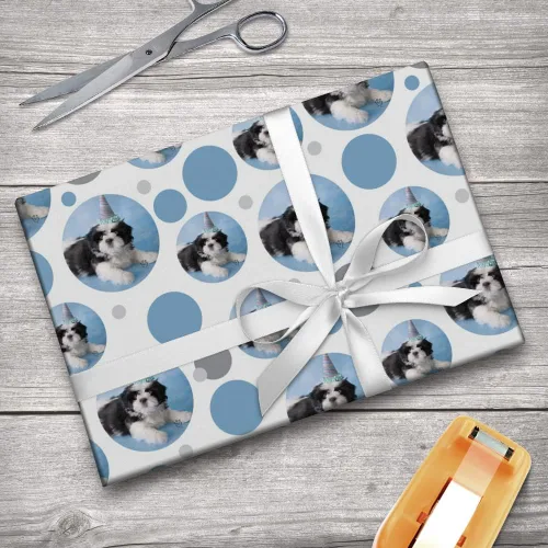 Vista 5 de GRAPHICS & MORE Shih Tzu Dog - Rollo de papel de regalo para fiesta de cumpleaños