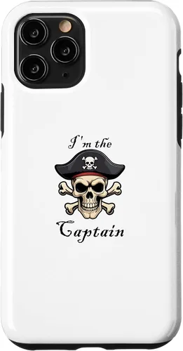Vista 11 de Funda náutica para iPhone 11 Pro Max I'm the Captain Pirate Skull and Crossbones