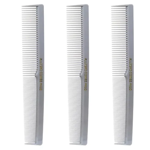 Vista 11 de Allegro Combs Peines de corte para peluqueros 420, peine para barba, bigote, para hombres, mujeres, niños pequeños, trenzados, separación del Azul