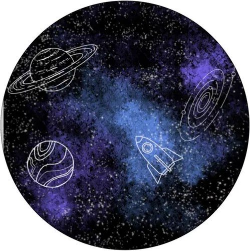 Vista 3 de PopSockets estándar con temática de cohetes de Galaxy Planet