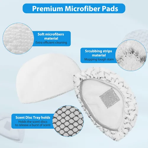 Vista 3 de Extolife Paquete de 6 Almohadillas de Repuesto para Trapeador de Vapor para Bissell Powerfresh Steam Mop 1940 1806 1544 2075 2685A 2181 2814 Series