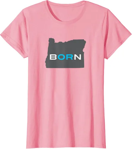 Vista 8 de Nacido en Oregon Camisa – Estado Mapa Born Idea de regalo, Negro