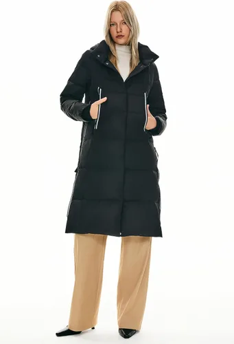 Vista 3 de Orolay Chaqueta de Plumón Larga Engrosada para Mujer, Abrigo de Plumón de Invierno, Chaqueta Acolchada con Capucha y Cremallera Lateral