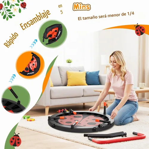 Vista 4 de 36-Inch Toddler Trampoline with Foam Handle, 3FT Foldable Mini Rebounder