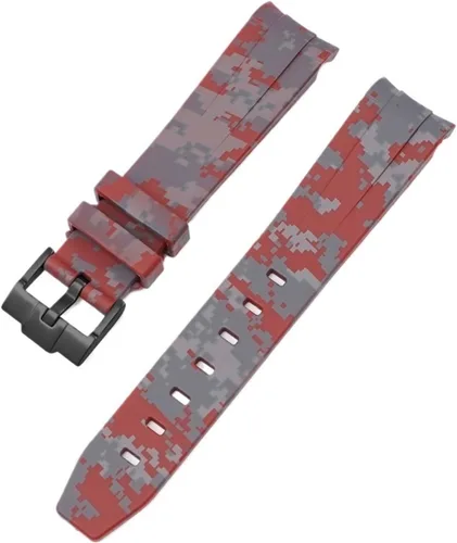 Vista 67 de Correa de camuflaje para Omega Moon Curvo Extremo Pulsera de goma de silicona Hombres Mujeres Sport Watch Band Accesorio 0.787 in