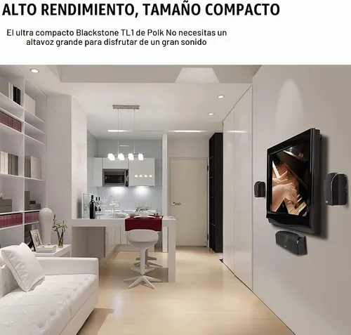 Vista 5 de Polk Audio TL1 Altavoz de Canal Central, Altavoces Centrales para Cine en Casa (Cada uno, Negro)