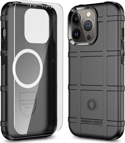 Vista 35 de Funda para iPhone 13, Rugged Shield 8 pies a prueba de caídas TPU Armadura gruesa Funda protectora táctica compatible con iPhone 13 (6.1 pulgadas)