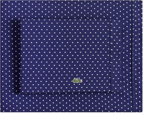 Vista 8 de Lacoste Juego de sábanas de algodón de 4 piezas, archivo, rosa barroco, Queen
